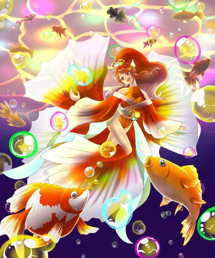金魚姫の祭灯遊泳