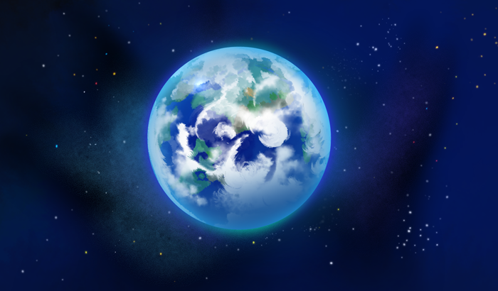 背景サンプル2-地球っぽい惑星